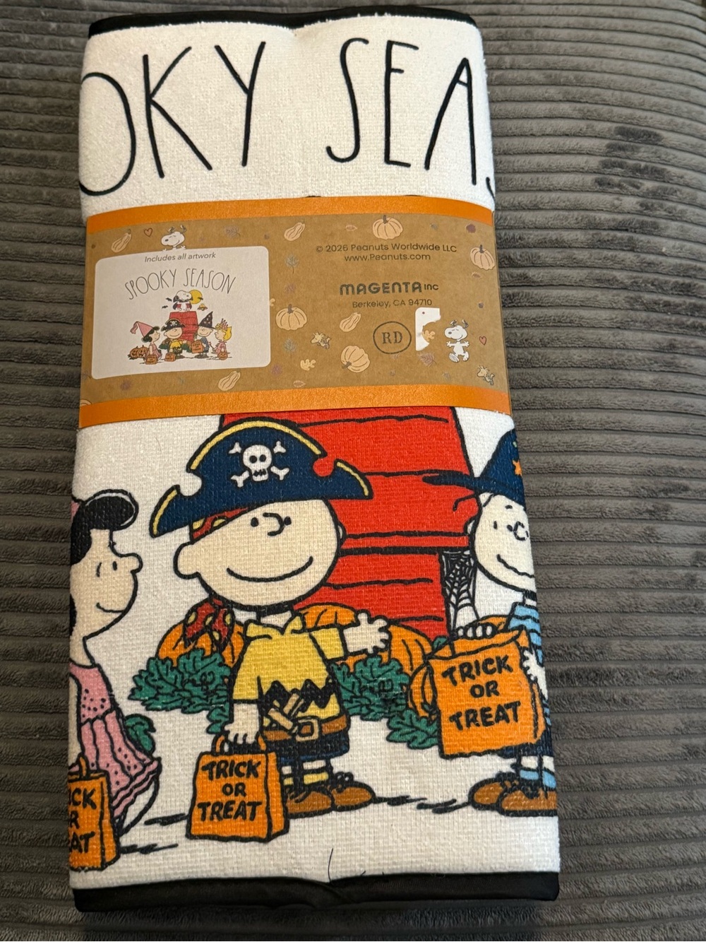 Rae Dunn x Peanuts Dish Drying Mats- Set of 2- SPOOKY SEASON- 16” x 22” NWT - Picture 1 of 6